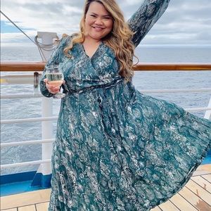 Plus snake print dress
